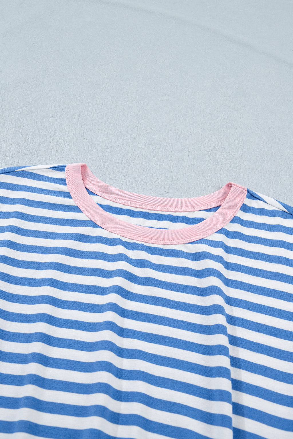 Red Nautical Tie Contrast Trim Round Neck T Shirt Mini Dress