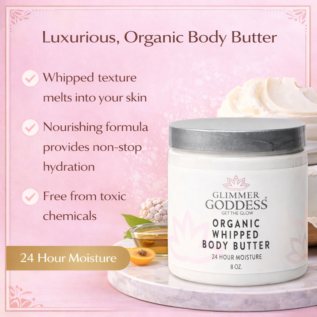 Organic Whipped Body Butter for Extremely Dry Skin 8 oz.