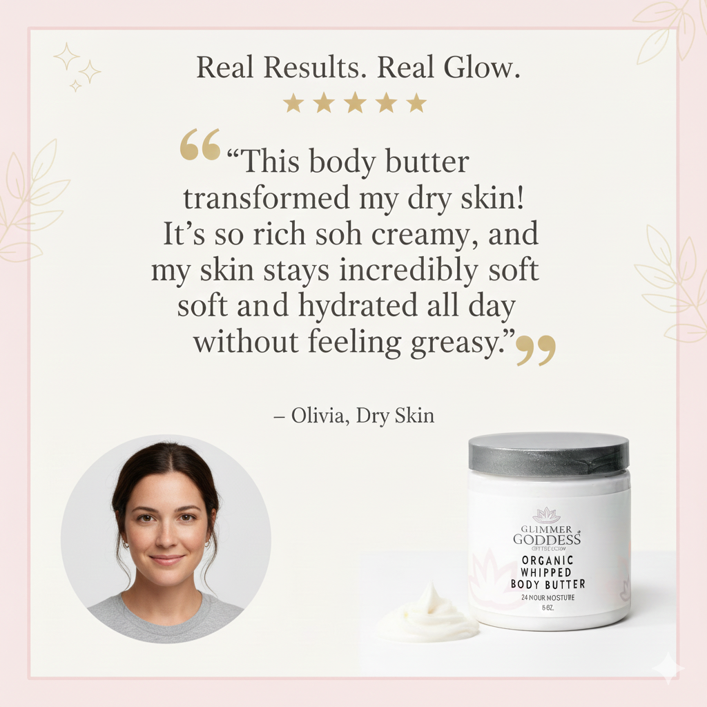 Organic Whipped Body Butter for Extremely Dry Skin 8 oz.