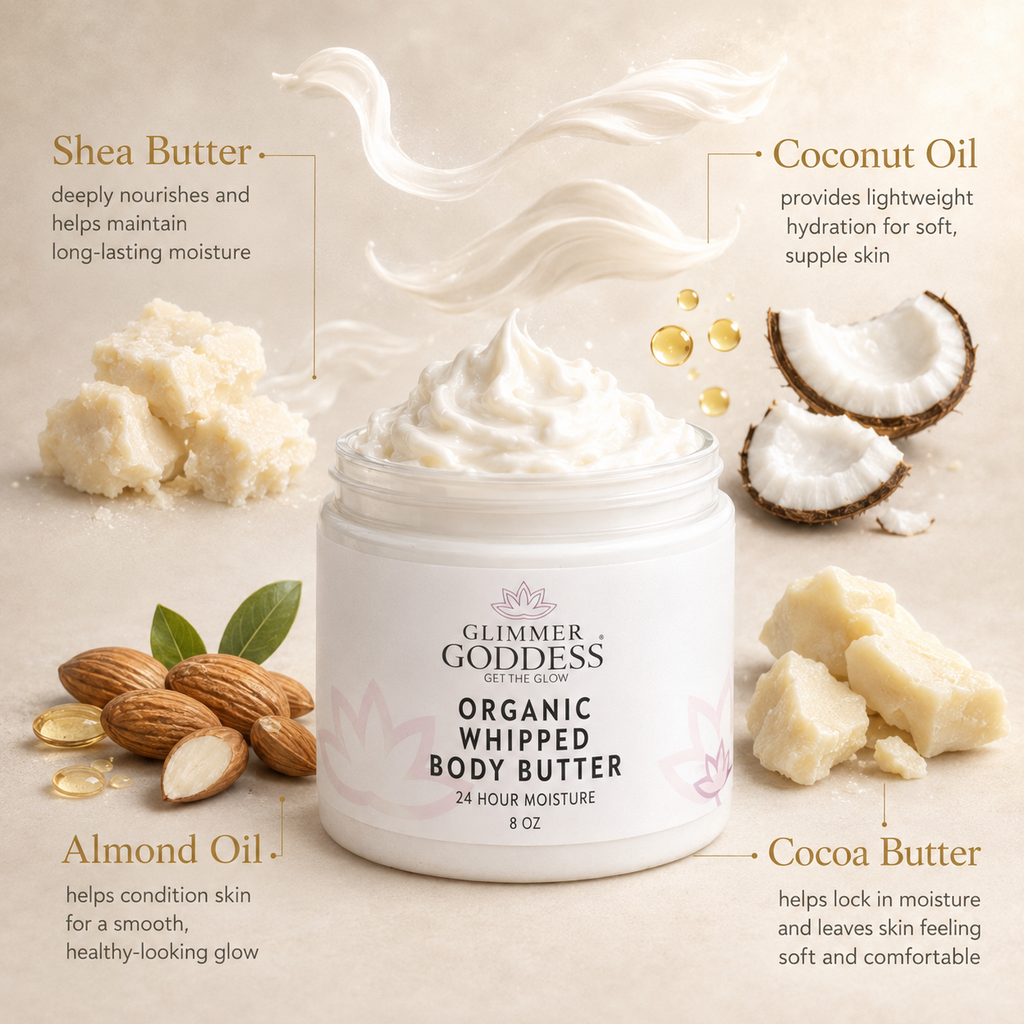 Organic Whipped Body Butter for Extremely Dry Skin 8 oz.