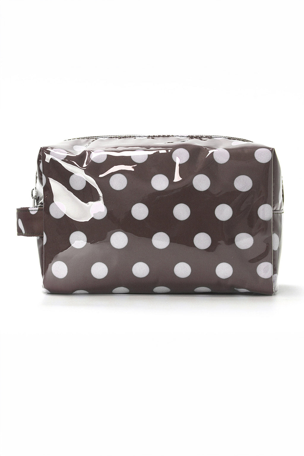 Pink Durable PVC Polka Dot Makeup Bag