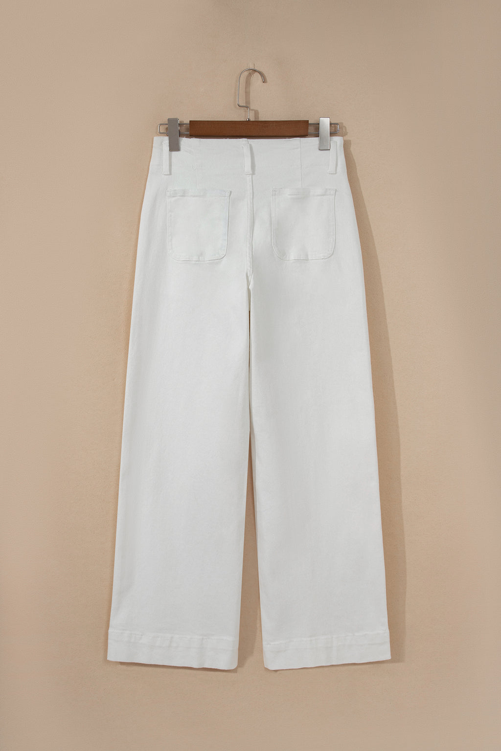 Mist Green 2-Button High Waist Wide Leg Jeans