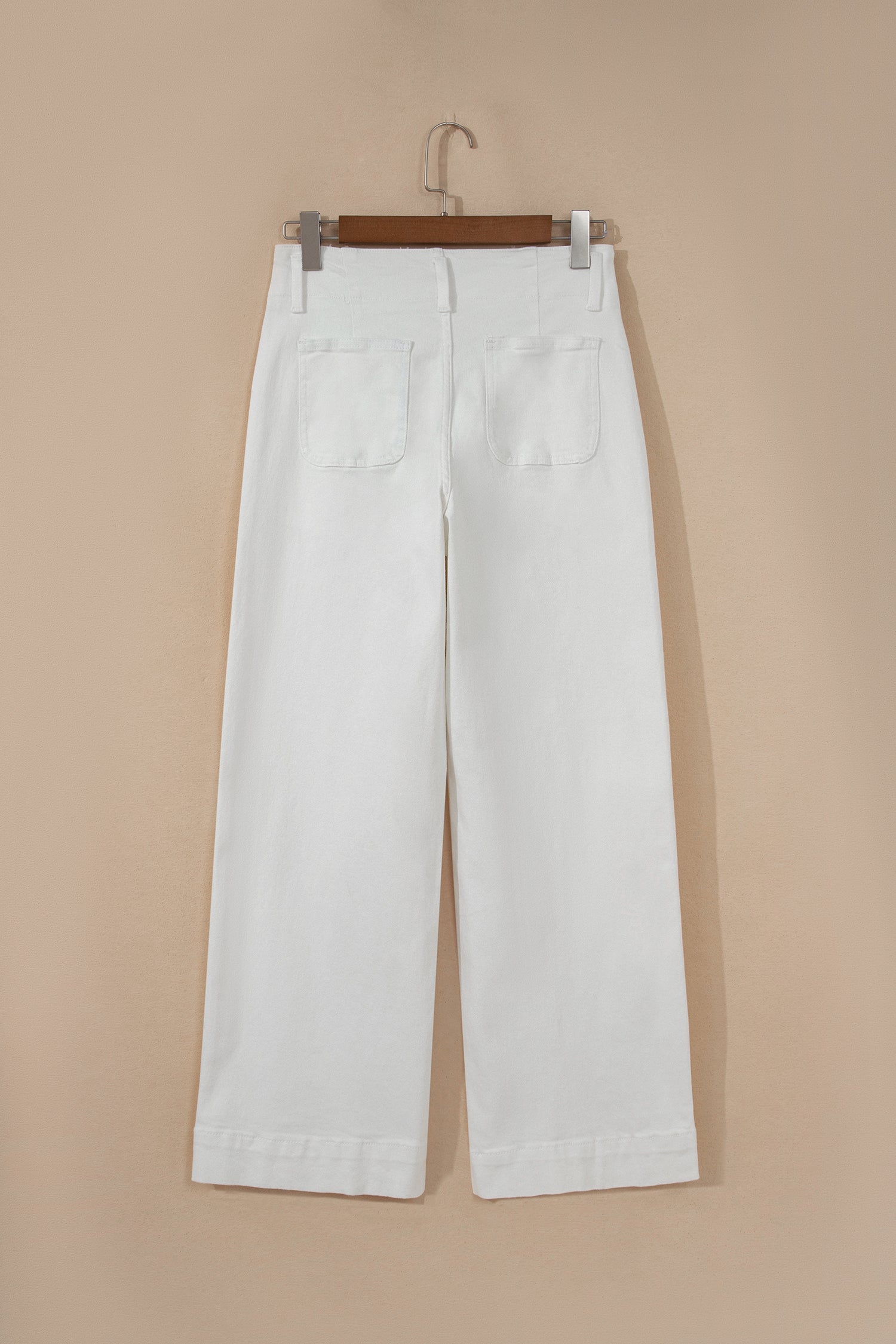 Mist Green 2-Button High Waist Wide Leg Jeans