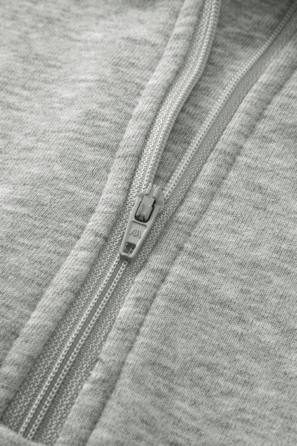 Phalaenopsis Zip Up Stand Collar Ribbed Thumbhole Sleeve Sweatshirt