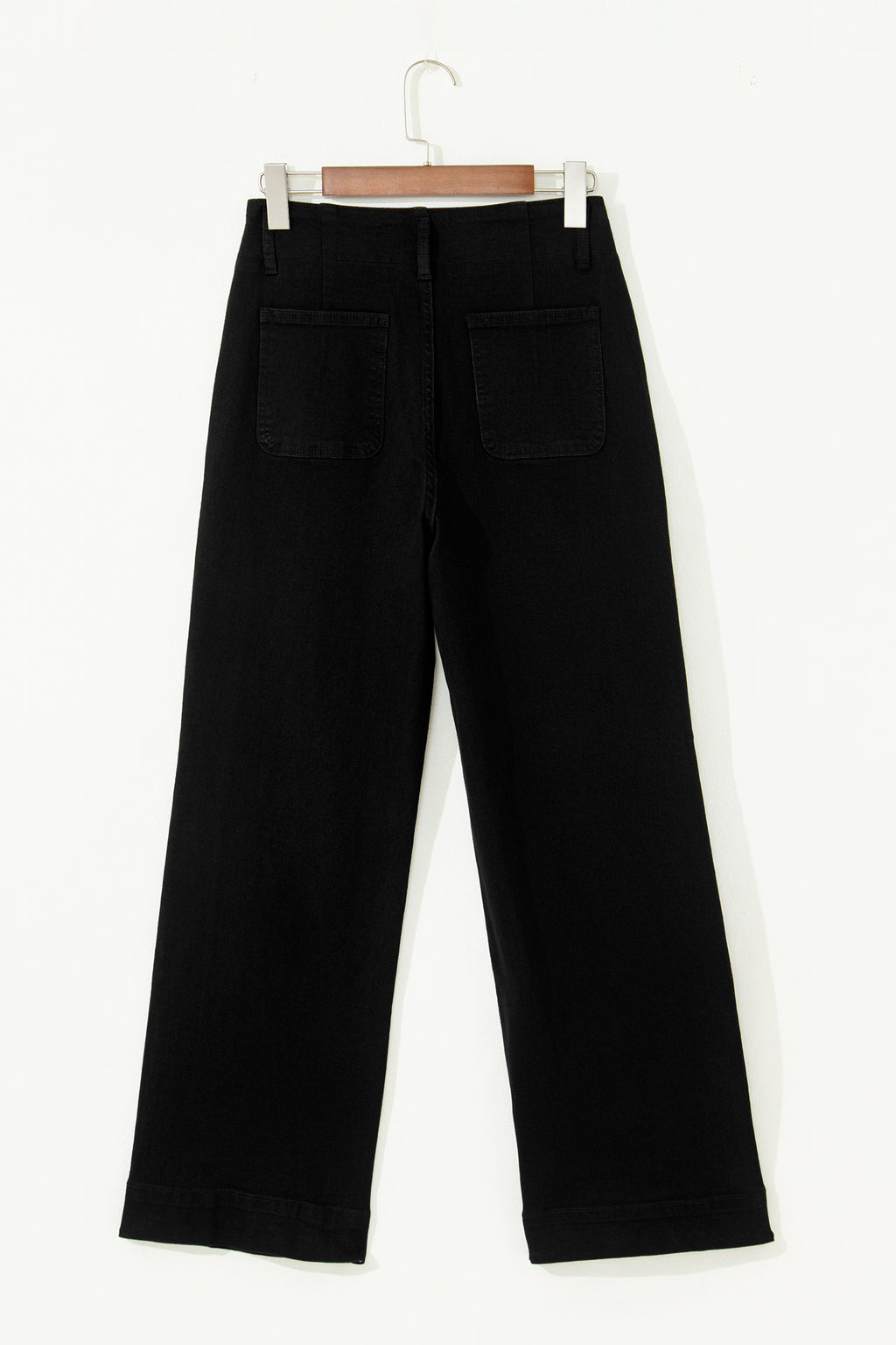 Mist Green 2-Button High Waist Wide Leg Jeans