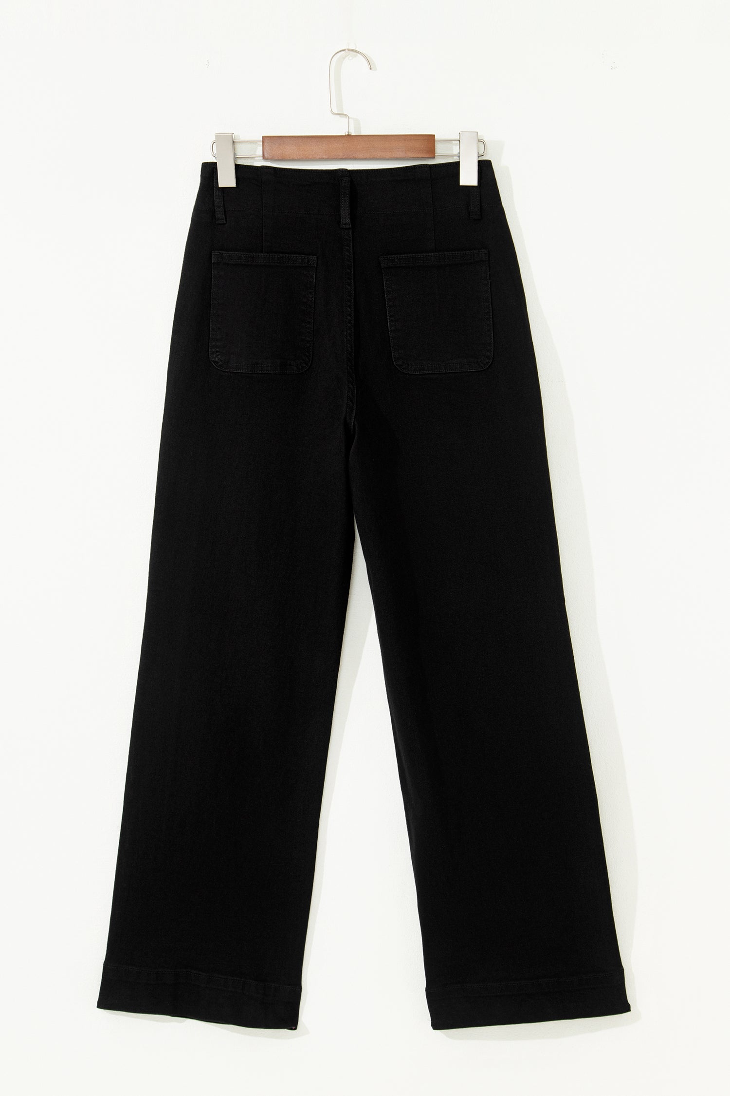 Mist Green 2-Button High Waist Wide Leg Jeans