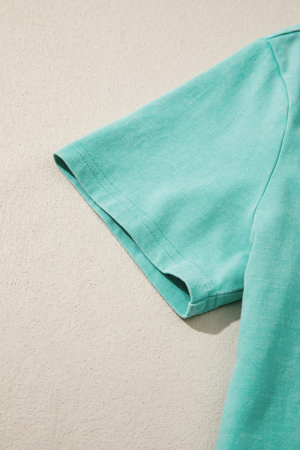 Mint Green Mineral Wash V Neck Tee Matching Skort Set