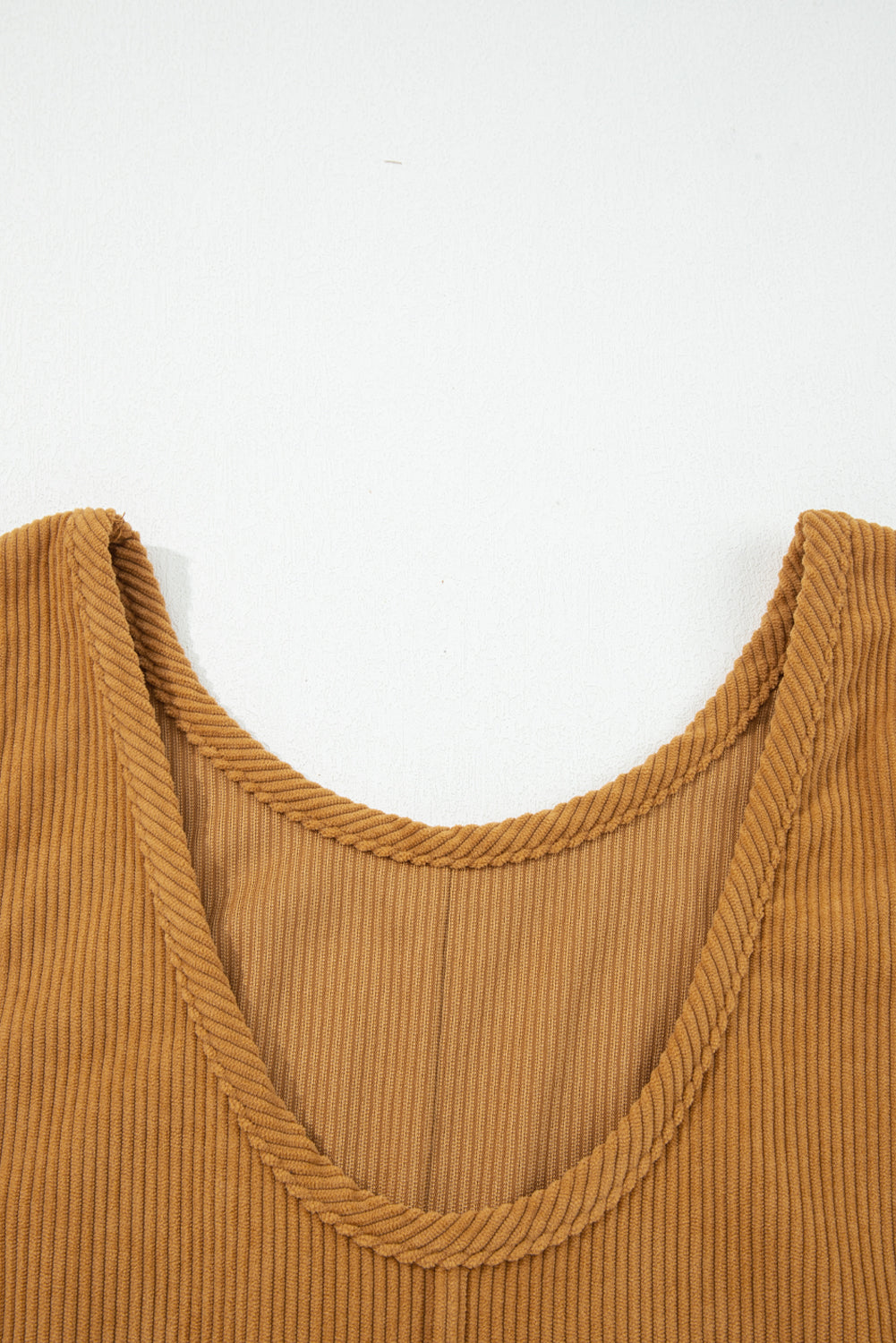 Black Corduroy Exposed Seam Sleeveless Mini Dress
